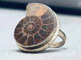 One Of The Most Unique Vintage Southwest Twirl Shell Sterling Silver Ring-Nativo Arts