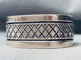 Important Heavy Mike Slim Vintage Native American Navajo Sterling Silver Bracelet-Nativo Arts
