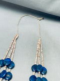 One Of The Best Ever Vintage Navajo Lapis Heishi Necklace-Nativo Arts