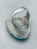 21 Grams Heavy Vintage Native American Navajo Turquoise Sterling Silver Ring Old-Nativo Arts