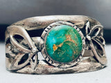 Royston Florals Vintage Native American Navajo Turquoise Sterling Silver Bracelet-Nativo Arts