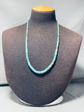 Native American Super Duper Old Vintage Santo Domingo Turquoise Heishi Sterling Silver Necklace-Nativo Arts
