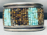 Teddy Joe Vintage Native American Navajo Turquoise Heishi Sterling Silver Bracelet-Nativo Arts