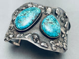 Rare Birdeye Mine!! Vintage Native American Navajo Turquoise Sterling Silver Bracelet-Nativo Arts