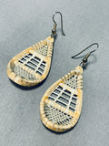 Completely Unique Vintage Inuit Sterling Silver Snowshoe Earrings-Nativo Arts