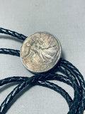 Unique Vintage Native American Navajo Coins Sterling Silver Bolo-Nativo Arts