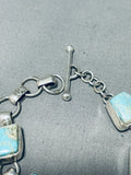 Dynamic Native American Navajo #8 Turquoise Mine Sterling Silver Link Bracelet-Nativo Arts