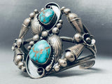 One Of The Best Ever Red Mountain Turquoise Native American Navajo Sterling Silver Bracelet-Nativo Arts