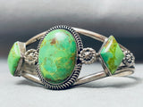 One Of The Best Ever Vintage Native American Navajo Gaspeite Sterling Silver Bracelet-Nativo Arts