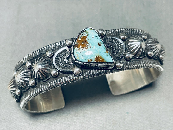 Ingot Style Sterling!! :) Vintage Native American Navajo Turquoise Bracelet Cuff-Nativo Arts