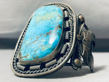 Powerful 112 Gram Vintage Native American Navajo Turquoise Sterling Silver Bracelet-Nativo Arts