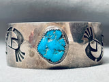Harold Lomayaktewa Vintage Native American Hopi Sterling Silver Turquoise Bracelet-Nativo Arts