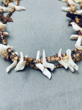 White Doves Vintage Santo Domingo Heishi Sterling Silver Necklace-Nativo Arts