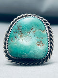 Stunning Vintage Native American Navajo Royston Turquoise Sterling Silver Ring Old-Nativo Arts