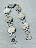 Fabulous Vintage Native American Navajo Sleeping Beauty Turquoise Sterling Silver Link Bracelet-Nativo Arts