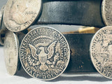 Astounding Vintage Native American Navajo Sterling Silver And Coins Concho-Nativo Arts
