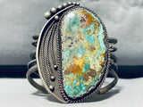 One Of The Craziest Vintage Native American Navajo Royston Turquoise Sterling Silver Bracelet-Nativo Arts