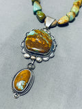 Captivating Native American Navajo Royston Turquoise Sterling Silver Necklace-Nativo Arts