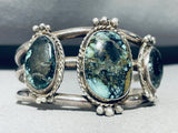 One Of The Best Vintage Native American Navajo Variscite Sterling Silver Bracelet-Nativo Arts