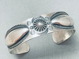 Hand Tooled Vintage Native American Navajo Early 1900's Sterling Silver Bracelet-Nativo Arts