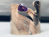 One Of The Best Vintage Southwest Sterling Silver Amethyst Bracelet-Nativo Arts