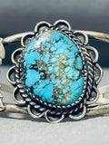 Exceptional Vintage Native American Navajo Spiderweb Turquoise Sterling Silver Bracelet-Nativo Arts