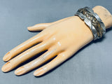 Important Vintage Native American Navajo Mark Yazzie Sterling Silver Bracelet Cuff-Nativo Arts