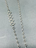 Fascinating Native American Navajo Denim Lapis Sterling Silver Necklace Signed-Nativo Arts