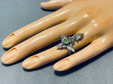One Of The Most Unique Vintage Native American Navajo Peridot Sterling Silver Ring-Nativo Arts