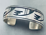 One Of The Best Vintage Hopi Wave Sterling Silver Bracelet-Nativo Arts
