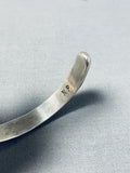 Native American Incredible Vintage Jemez Tribe Sterling Silver Bracelet Signed-Nativo Arts