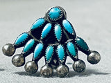 One Of The Best Ever Vintage Native American Zuni Turquoise Sterling Silver Earrings-Nativo Arts