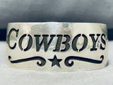 Dallas Cowboys Vintage Native American Navajo Sterling Silver Bracelet-Nativo Arts