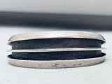 Sturdy 6.5 Inch Wrist Vintage Native American Navajo Sterling Silver Bracelet Cuff-Nativo Arts