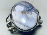 Purple Dream Agate!! Rare Vintage Native American Navajo Sterling Silver Bracelet Old-Nativo Arts