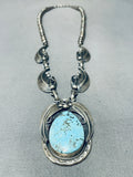 Davey Morgan Vintage Native American Navajo Turquoise Sterling Silver Necklace-Nativo Arts