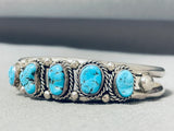 Special Vintage Native American Navajo Morenci Turquoise Sterling Silver Bracelet-Nativo Arts