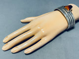 Ancient Tree Sap!! Herb Tsosie Vintage Native American Navajo Sterling Silver Bracelet-Nativo Arts