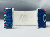 Intricate Hand Beaded Star Bead Vintage Navajo Bracelet Cuff-Nativo Arts