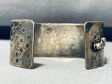 Dimples!! Hand Wrought Vintage Native American Navajo Sterling Silver Bracelet-Nativo Arts