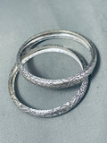 Exquisite Vintage Native American Sterling Silver Bracelet Set