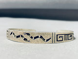 Unique Vintage Native American Hopi Signed Sterling Silver Snakes Bracelet-Nativo Arts