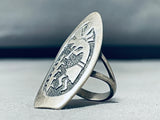 Exceptional Vintage Native American Navajo Tommy Singer Sterling Silver Kokopelli Ring-Nativo Arts