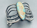 Swirling Cuff Vintage Native American Navajo Royston Turquoise Sterling Silver Bracelet-Nativo Arts
