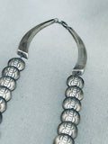 Charlie Bowie Rare Vintage Native American Navajo Turquoise Sterling Silver Necklace-Nativo Arts
