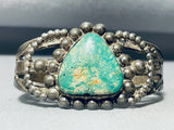 Gasp! Very Old Vintage Native American Navajo Royston Turquoise Sterling Silver Bracelet-Nativo Arts