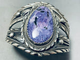 One Of The Best Ever Vintage Native American Navajo Charoite Sterling Silver Bracelet-Nativo Arts