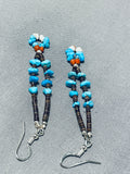 Pretty Naja Necklace Native American Navajo Turquoise Sterling Silver Earrings-Nativo Arts