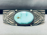 Stamp Work Ultra Master! Vintage Native American Navajo Turquoise Sterling Silver Bracelet-Nativo Arts