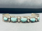 Amazing Vintage Native American Zuni Royston Turquoise Sterling Silver Bracelet Signed-Nativo Arts